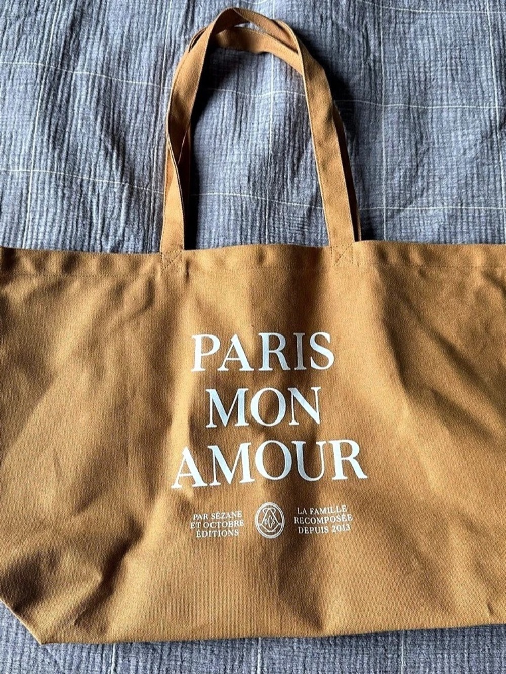 Sézane Paris Mon Amour Tote Bag in Brown